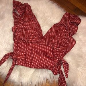 Red Polka Dot Top